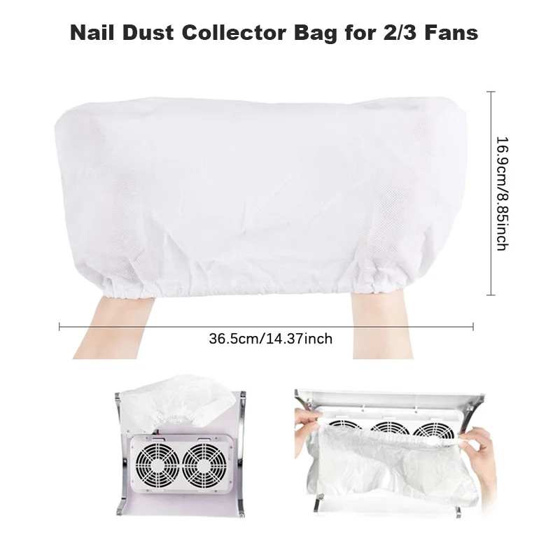 5/10pcs Non-Woven Nail Art Dust Suction Collector Large Size Nail Suction Dust Collector Replacement Bag for Nail Art Equipment