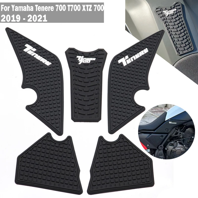 

FOR YAMAHA Non-slip Side Fuel Tank Stickers Tenere 700 T7 XTZ 700 T700 Rally 2019-2023 Waterproof Rubber Sticker Pad Motorcycle