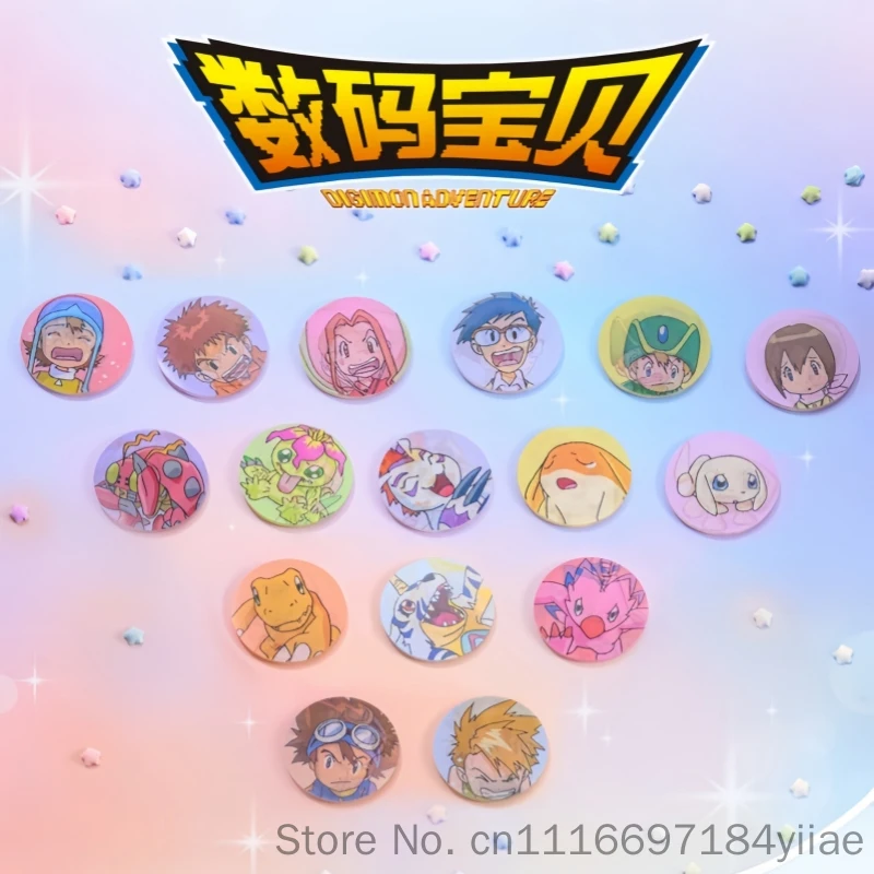 Digimon Adventure 01 Lenticular Fridge Magnet Blind Box Magnetic Badge Decorative Official Peripheral Anime Collectible Gift