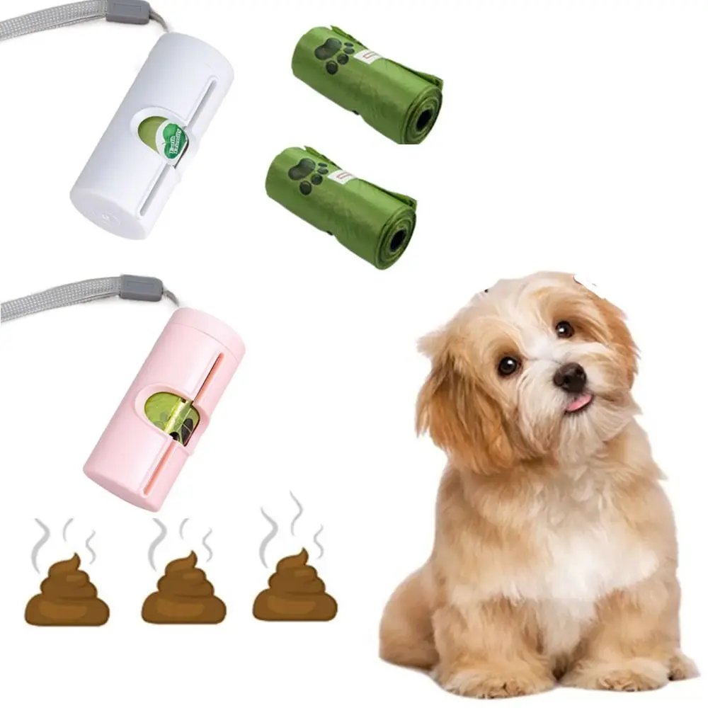 

Plastic Dog Walk Poop Bag Dispenser Mini Compact Pet Garbage Box Easy To Walk Reliable Pet Waste Bag Dispenser for Pets