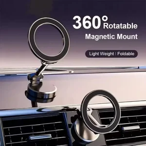 360°Rotatable Foldable Vacuum‑Magnetic Phone Stand Strong‑Adsorption Met