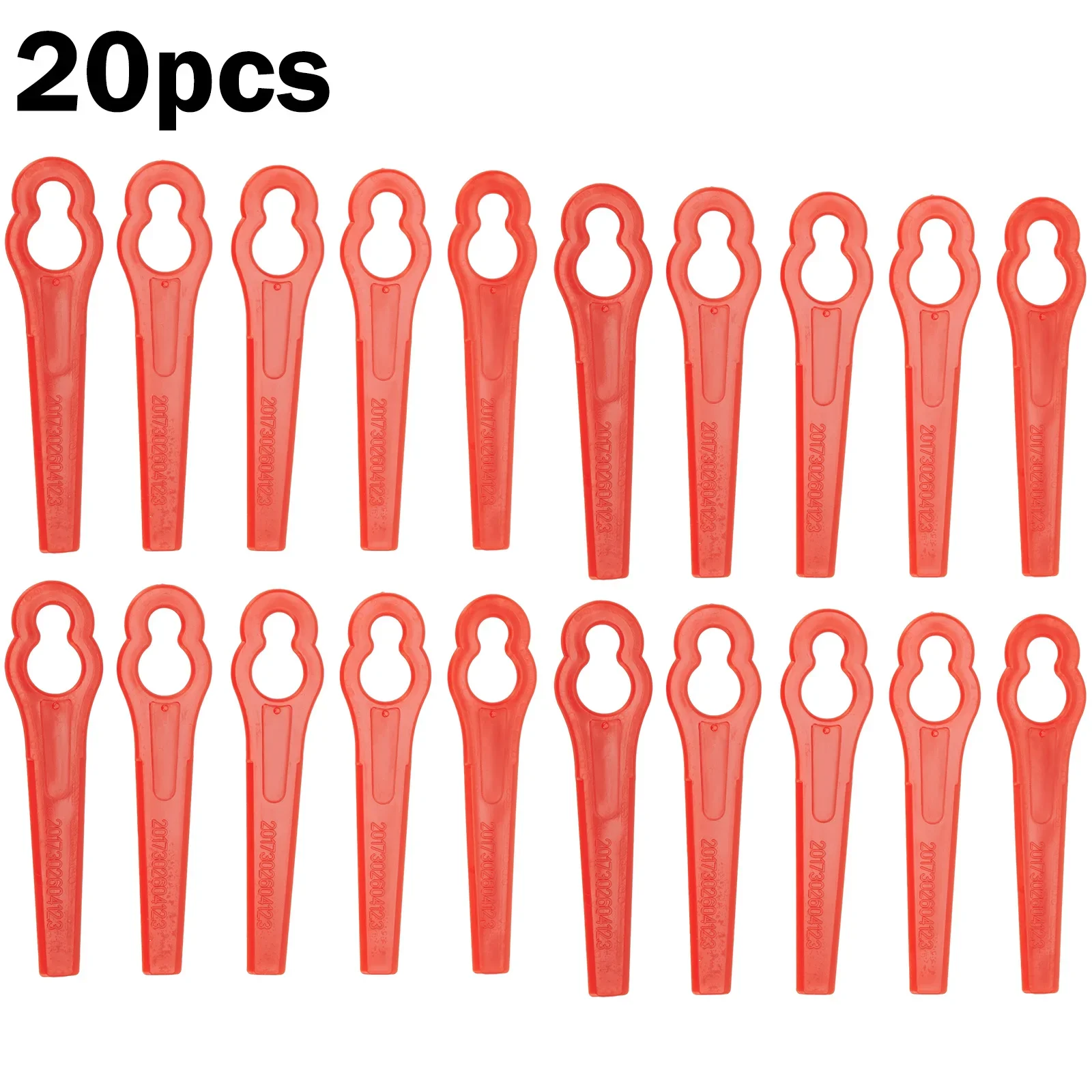 Cutter Blades Grass Lawn Mower Plastic Red Replace Replacement Set Trimmer 20Pcs Cordless Brand New High Quality