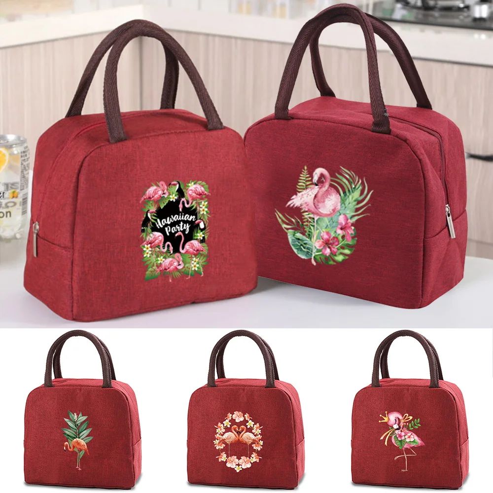 

Lunch Bag Women Portable Cooler Zipper Insulated Bento box Handbag Lunch Dinner case Tote Thermal Food Picnic Canvas bags