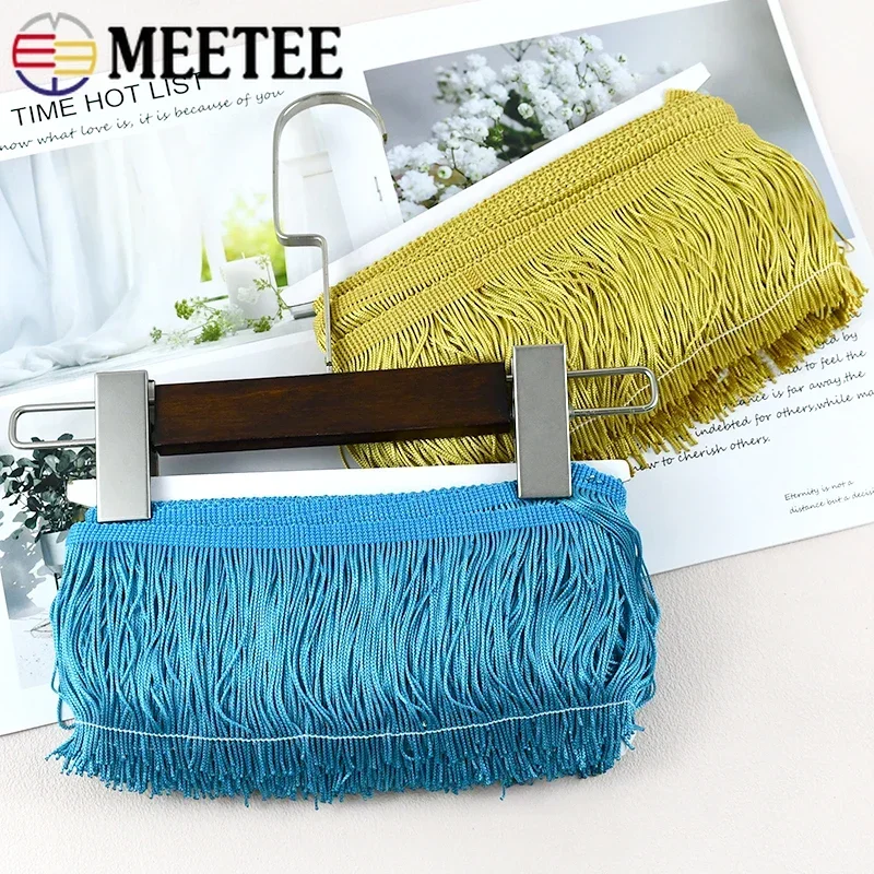 10M 10-30cm Meetee Fringe Tassels Frindged Bags Decorative Trimmings Fringes for Curtains Clothes Lace Ribbon Fabric Accessories