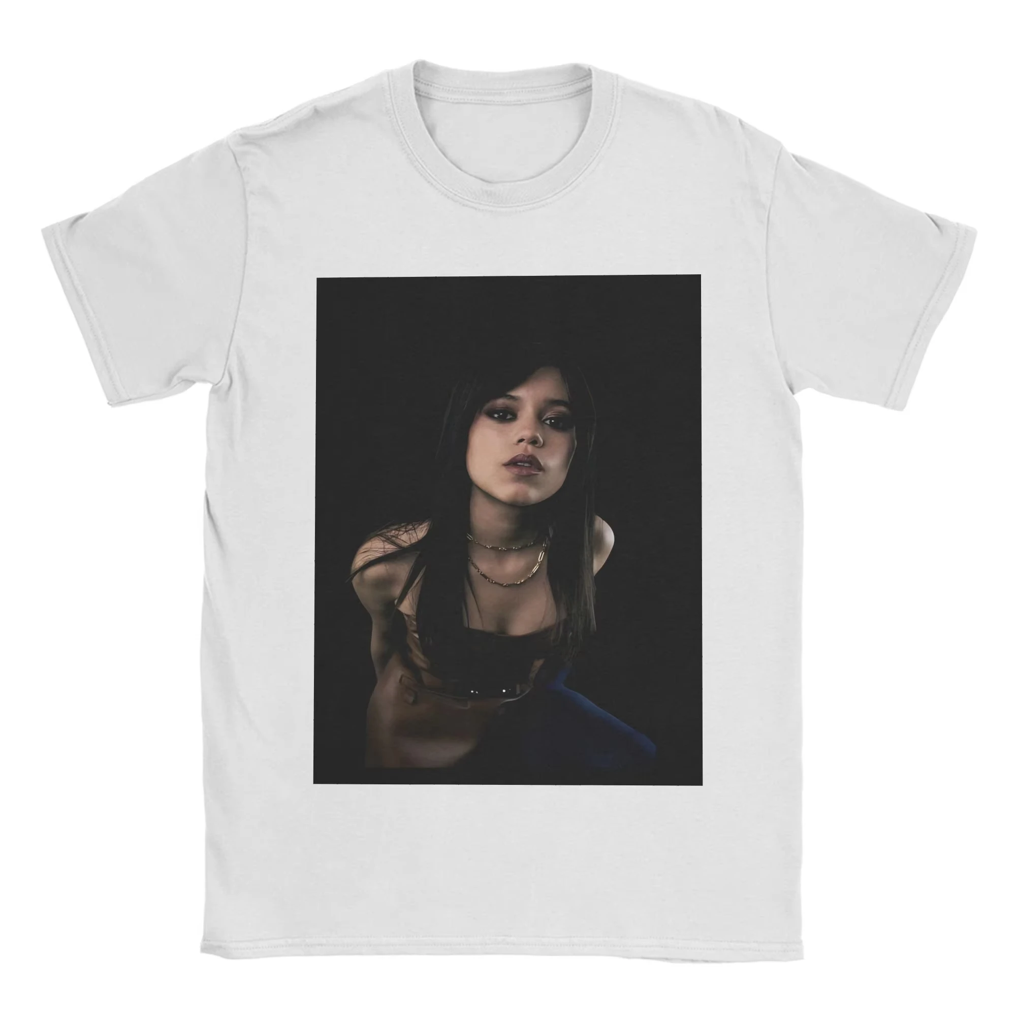 الرجال جينا Ortegas تي شيرت ملابس علوية من القطن الخالص الشاطئ Y2K ريترو تي شيرتات قصيرة الاكمام س الرقبة موضة عادية التي شيرت حجم كبير