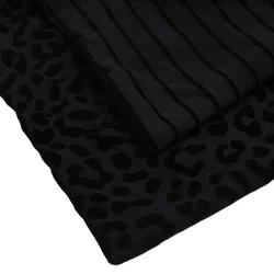 1yard Leopard Hexagonal Stretchy Flocking Mesh Fabric African Net Fabrics Nigeria George Fabric for Dress DIY Sewing Clothing
