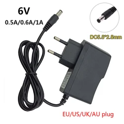6v dc Power Supply au uk 6 Volt Adapter dc 6v 600ma 600mah 600 ma 6v 0.6a 0.5a 1A Source 500ma 500mah 500 ma 1000ma eu us Plug