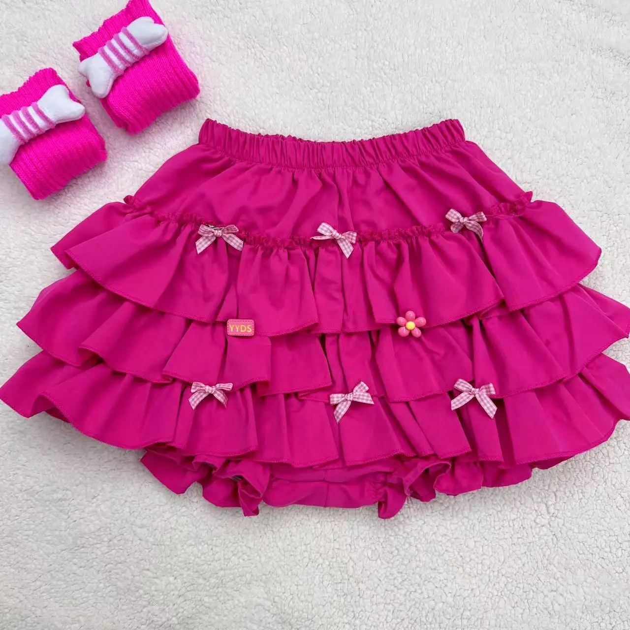 New 2026 Women's Petite Puffy Skirt, Korean Slimming Ruffle Cake Skirt, Ballet Sweet Girl Pumpkin Mini Skirt for Daily Outfit