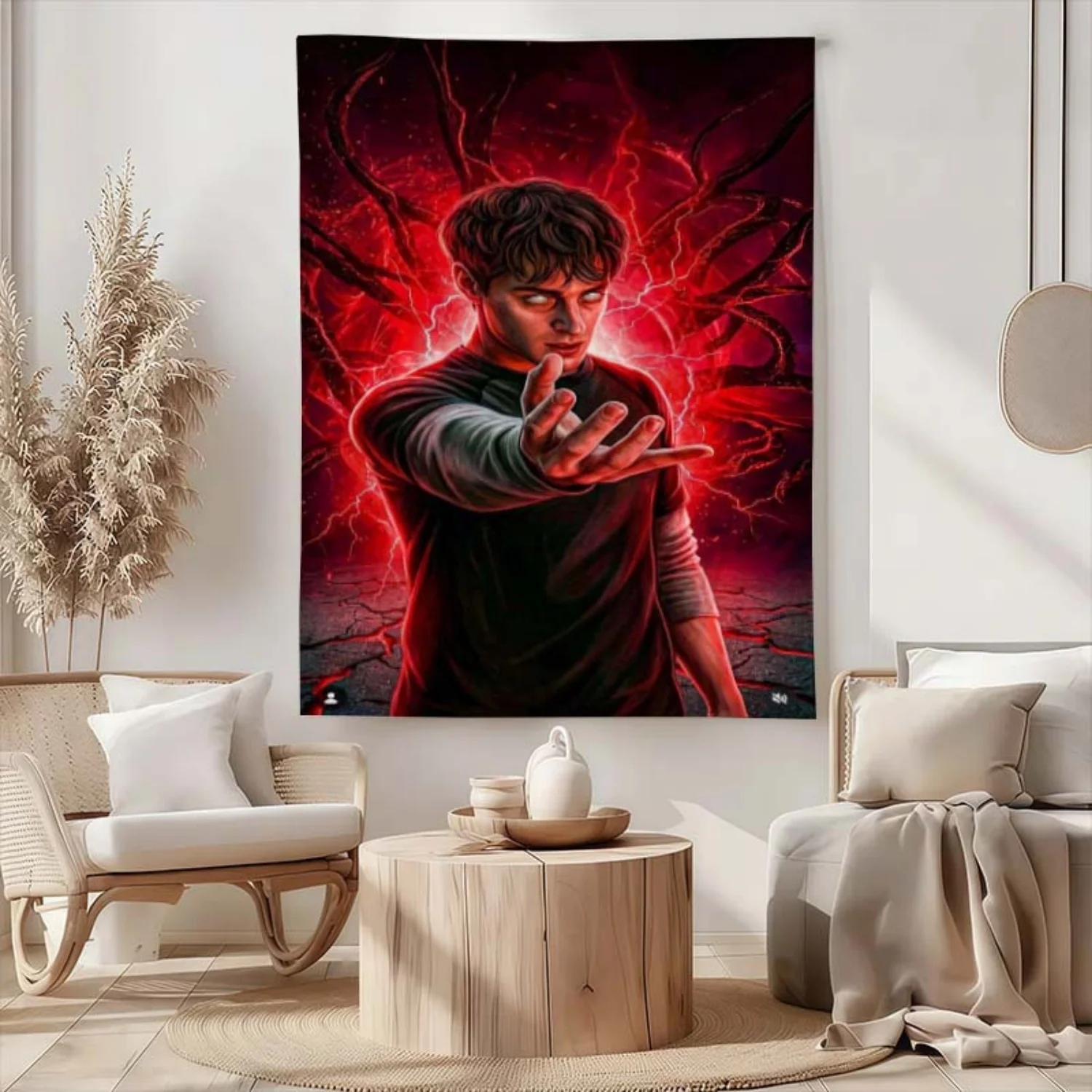 Wandkunst-Wandteppich, tragbar für Outdoor-Events, geeignet für Fotohintergründe, Schlafsäle, Schlafzimmer, Vintage, Bohemian-Stil