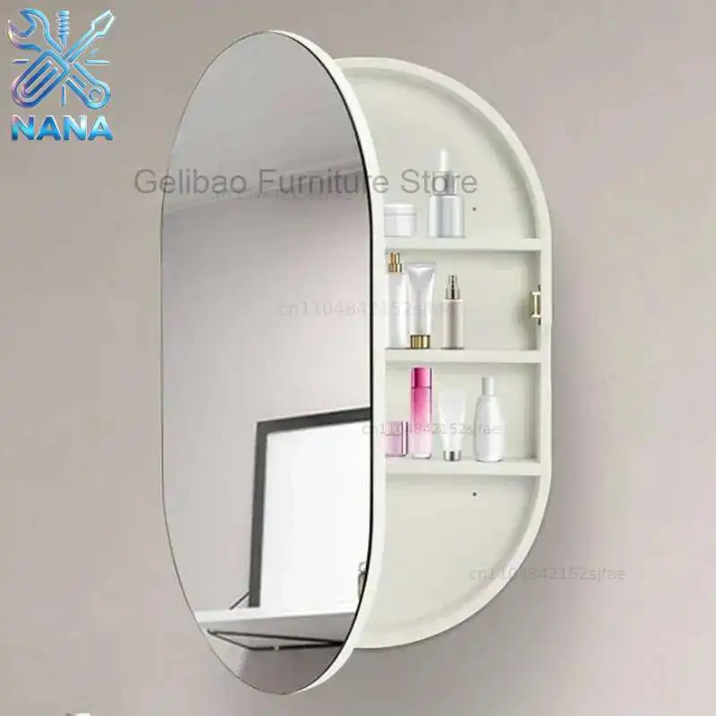Oval Bathroom Mirror t Storage With Light Wall Mounted Bathroom Decor Apply Shower o Decorative Gold Led