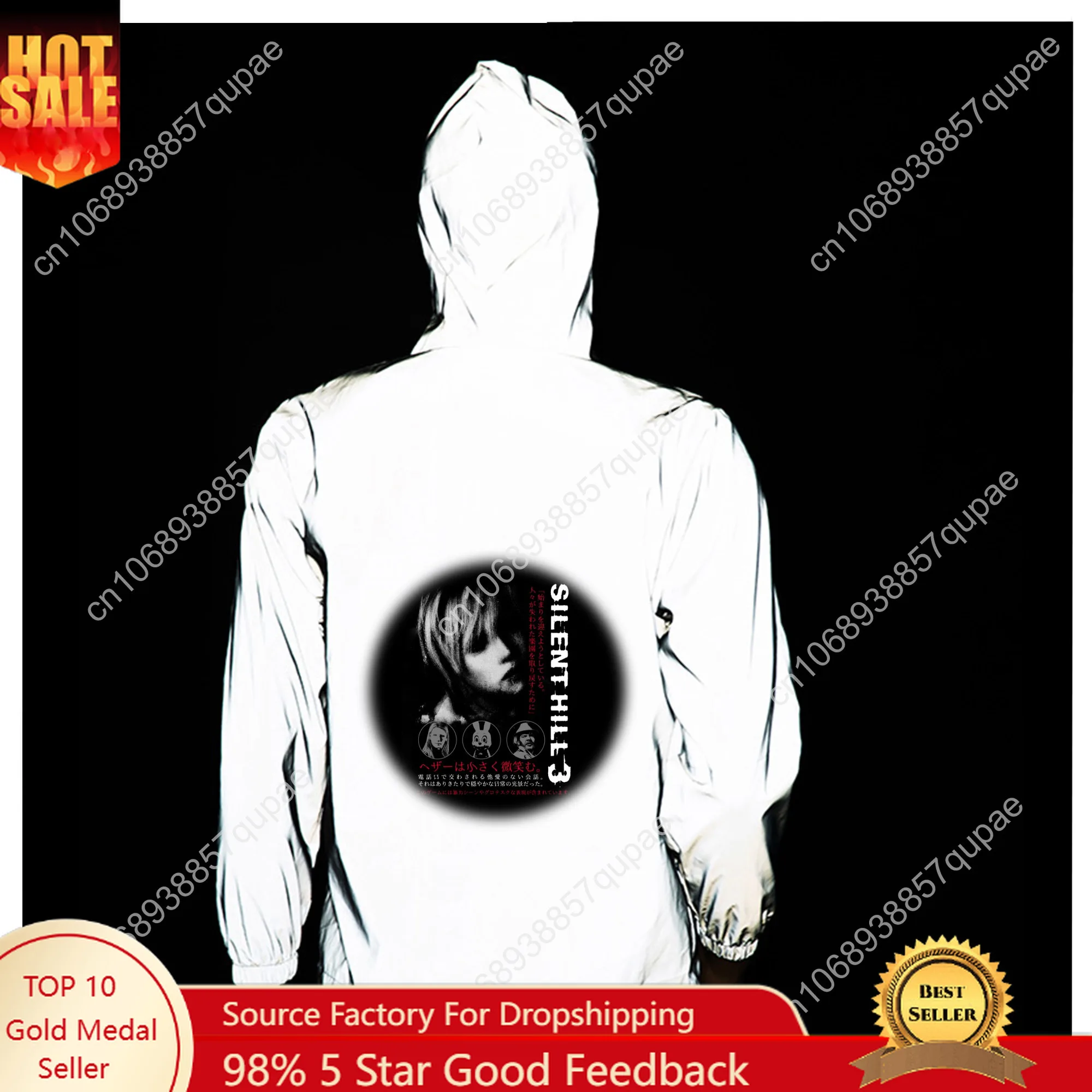 

Silent Hill 3 Men Women Reflective Jacket Horror Game Fun Coat Hooded Windbreaker Runing Pocket Jackets Hiking Customized Hoodie