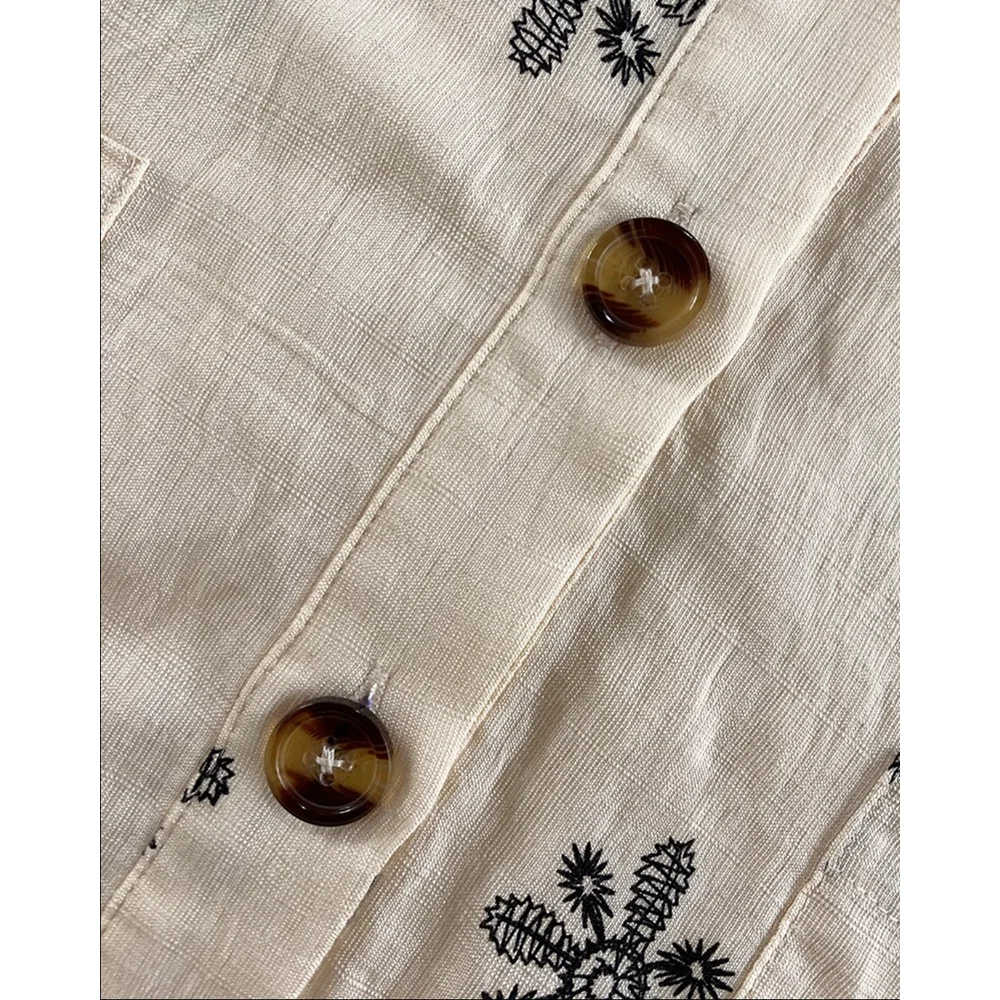 2025 Fashion Summer Women Floral Print Turn-down Collar Rolled Short Sleeve Casual Straight Dress Casual Party Dress Outfits