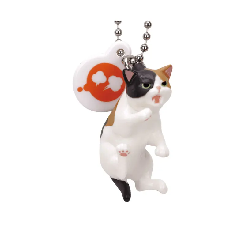 Original Japan Gashapon Figure Anime Cute Mini Pet Animal Angry Kitten Pendant Cat Model Keychain Kawaii Capsule Toys Boys Gift