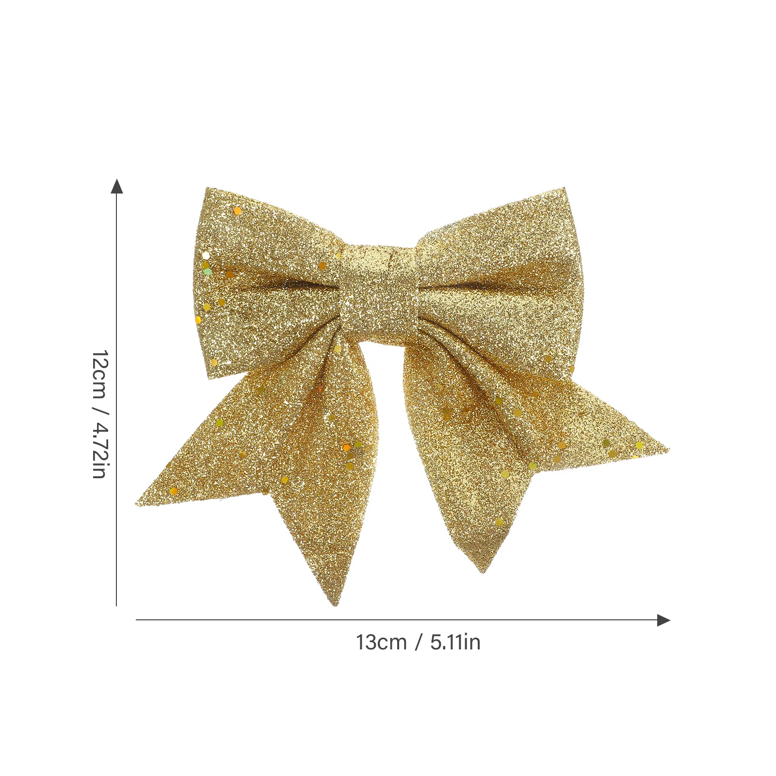 6 Pcs Christmas Bow Seasonal Decoration Bow- Party Adornment Adornments Glitter Powder Xmas Ornaments