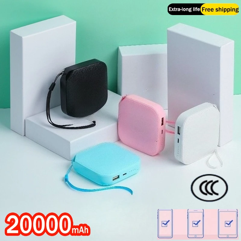 

20000 мАч Power Bank высокой емкости с сверхбыстрой зарядкой Powerbank Портативное зарядное устройство Mini Power Bank для IPhone Xiaomi Запасной аккумулятор