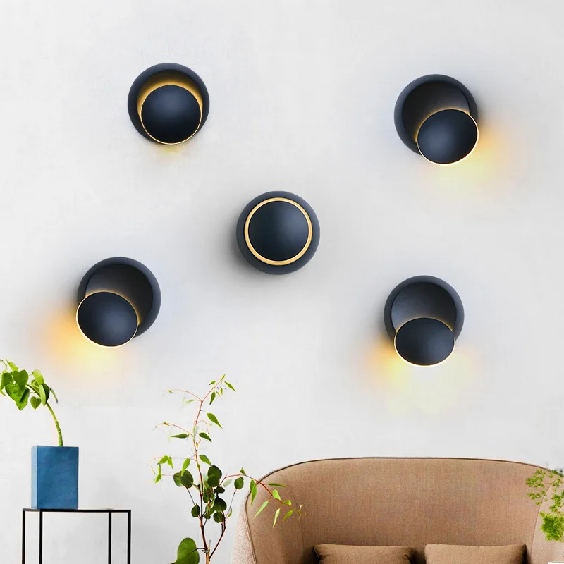 LED Modern Wall Lamp 5W 350 Degree Rotatable Wall Lamp For Stairs Living Room Bedroom Wall Light Home Office Fancy Light image 6