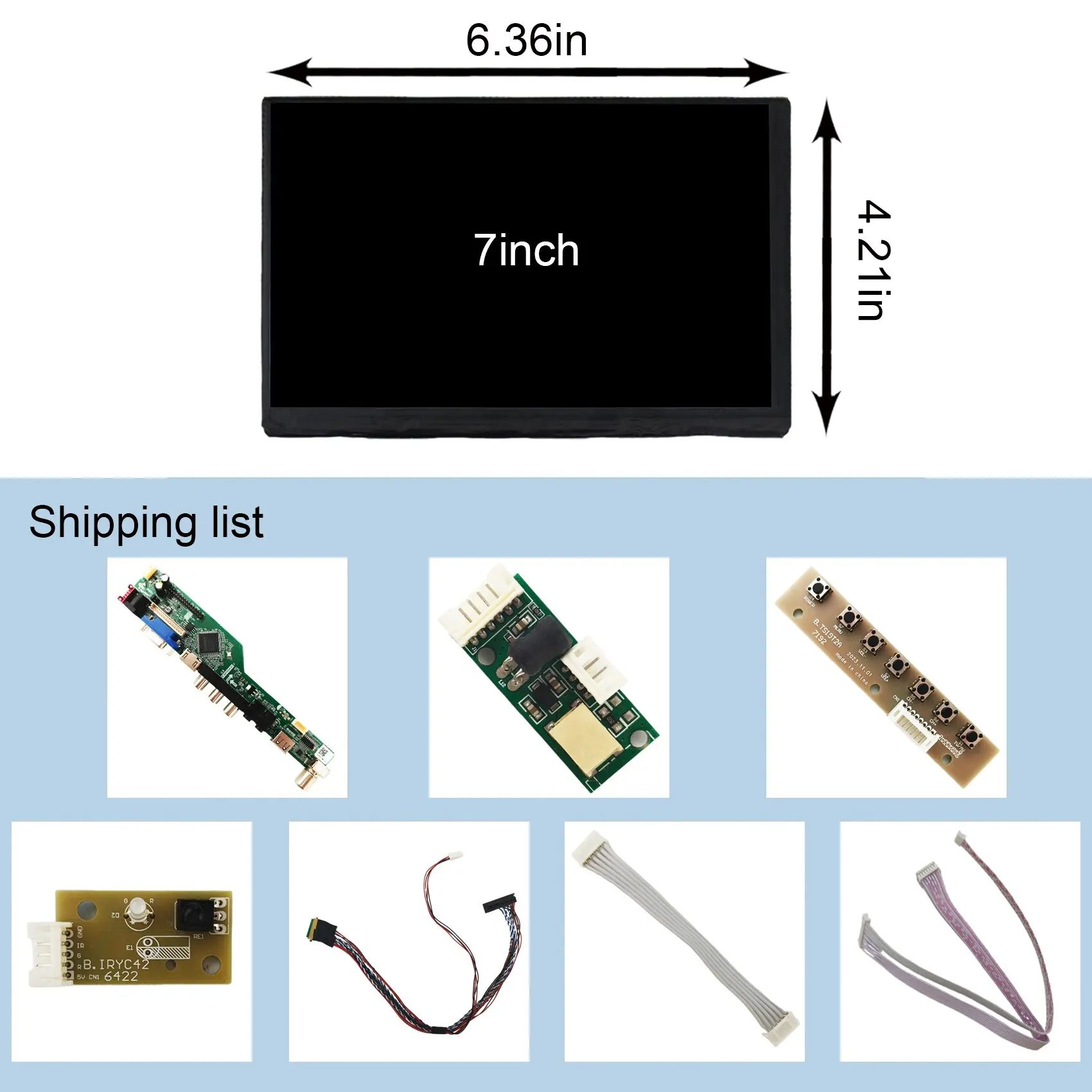

7inch N070ICG-L21 1280X800 400 nits LCD Screen With H/D VGA AV USB Control Board