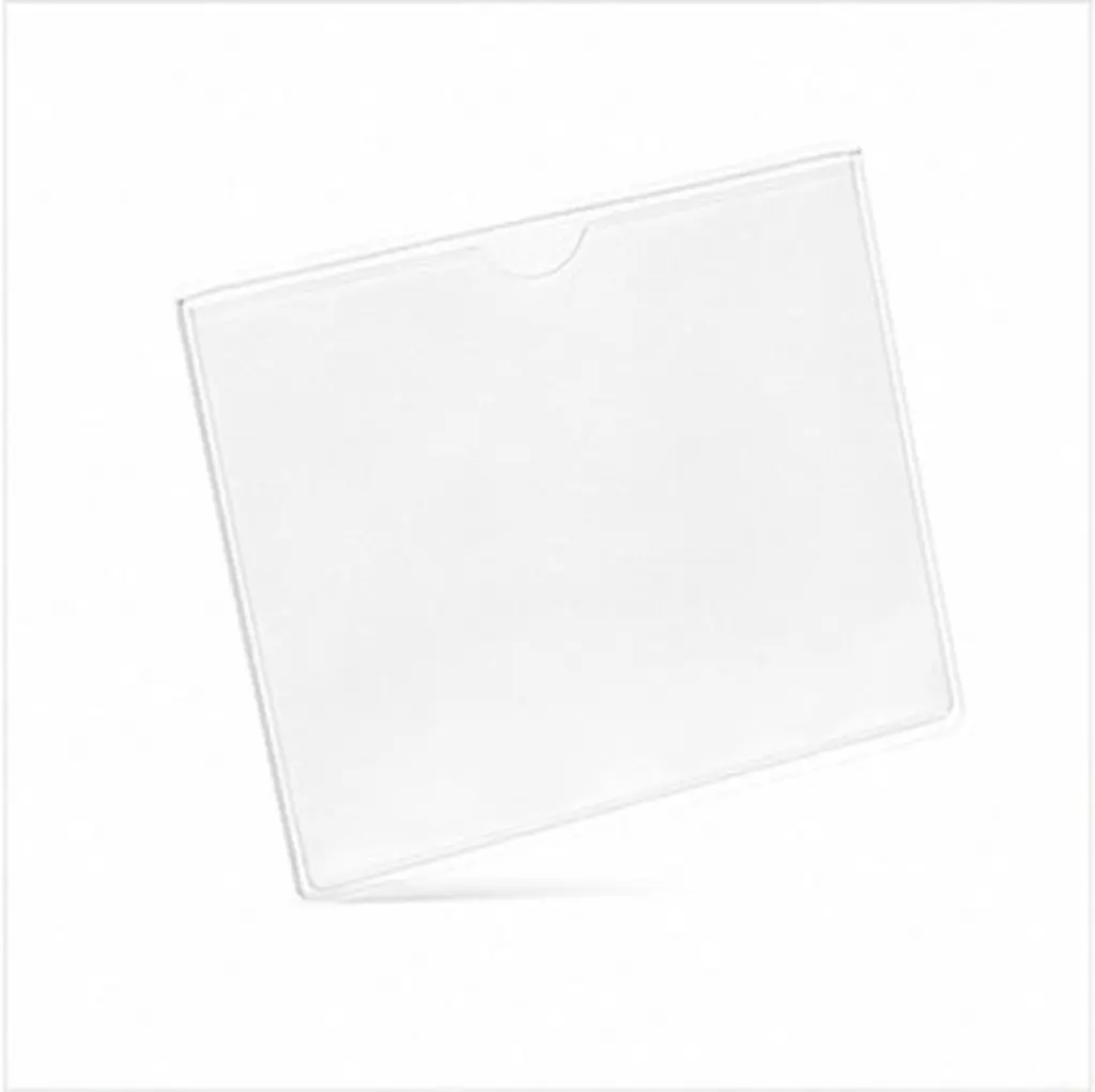 30Pcs Self-Adhesive Card Pouch Label Holder Transparent Material Sleeves Easy Stick Remove for Cards Organization