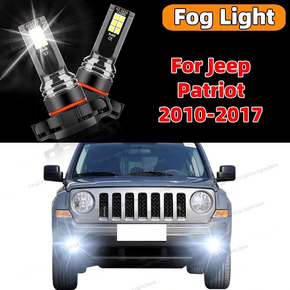 

2 шт. 6000K светодиодные передние противотуманные фары для Jeep Patriot 2010 2011 2012 2013 2014 2015 2016 2017 Canbus аксессуары лампы автомобильные лампы