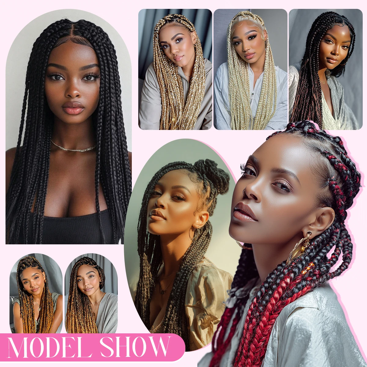 30-inch straight hair extensions, braided synthetic hair, soft synthetic hair bundles, crochet braiding hair bundles for women's