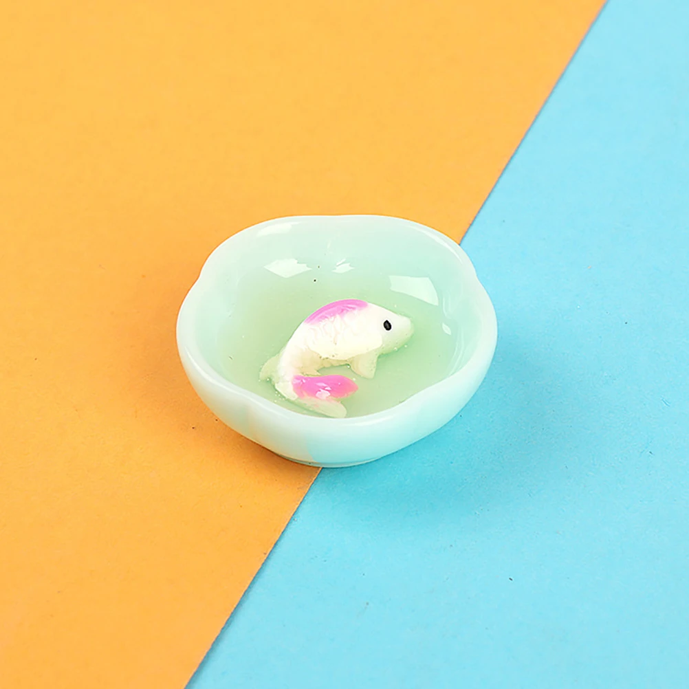 

15pcs Miniature Fish Bowls House Aquarium Resin Craft Decor For Mini House Kitchen Table Centerpieces Mixed Color