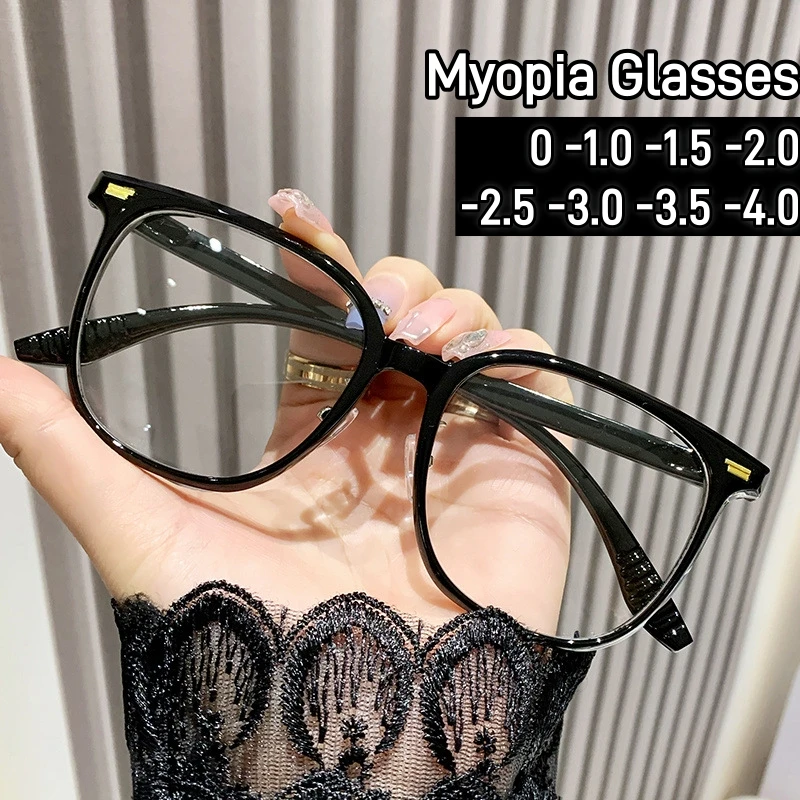 

2024 Blue Light Blocking Eye Protection Glasses New Ultra Light High-definition Myopia Glasses Male Finished Near Sight Glasses