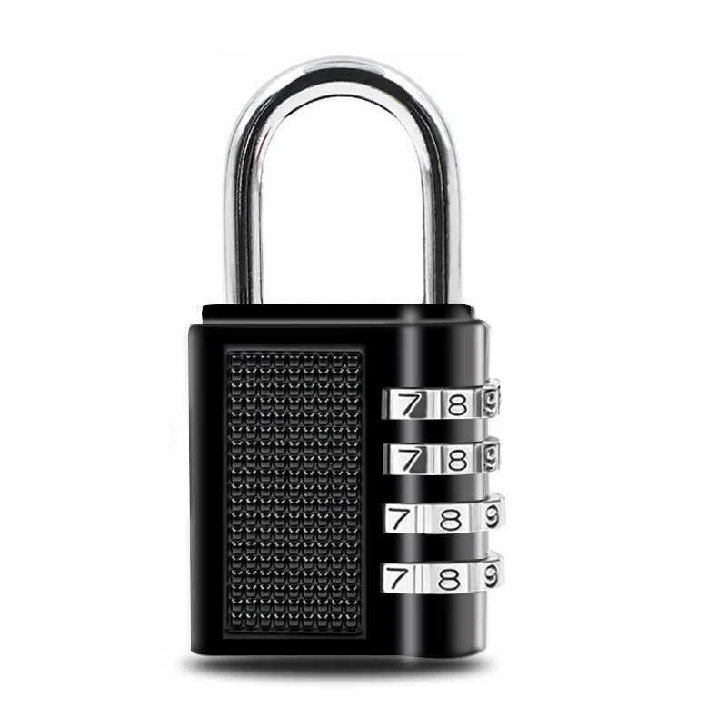 Lock Black Padlock Luggage Anti-theft Weatherproof Security Outdoor Gym Safely 4 Digit Zinc Alloy Combination Lock Code Door