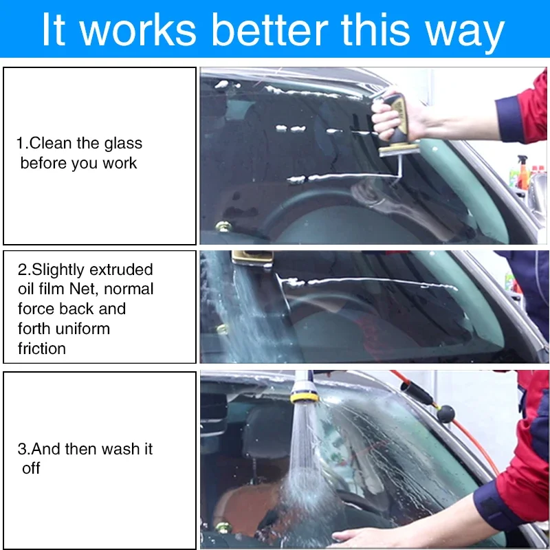 Car Oil Film Remover Window Windshields Antifouling Agent Glass Coating Remove Stains Automotive Washing Tools 120ML