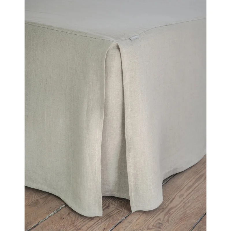 Bed Skirt Set 100% Linen, 2 Pillowcases,1 Bed Skirt for King/Queen Size Bed With 14\