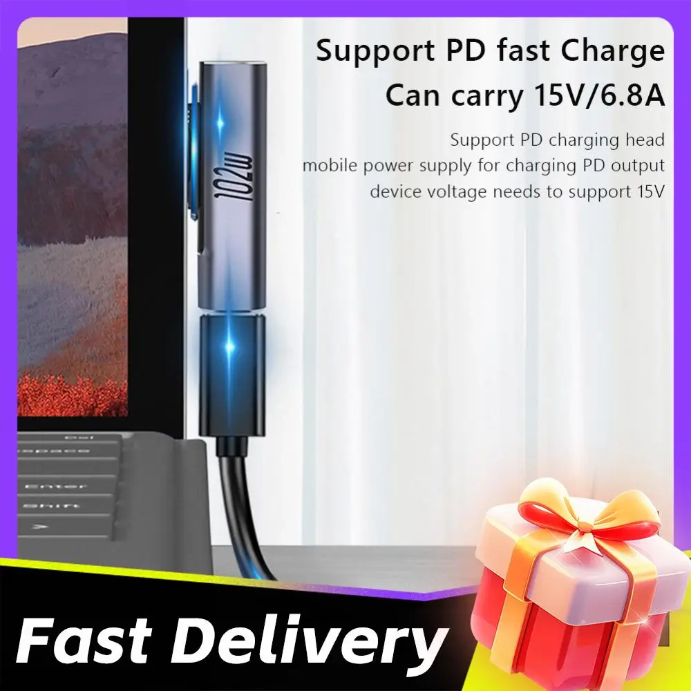 

Адаптер для зарядки Microsoft Surface с коннектором Type-C PD, конвертер для зарядки, адаптер-переходник, компьютерные аксессуары