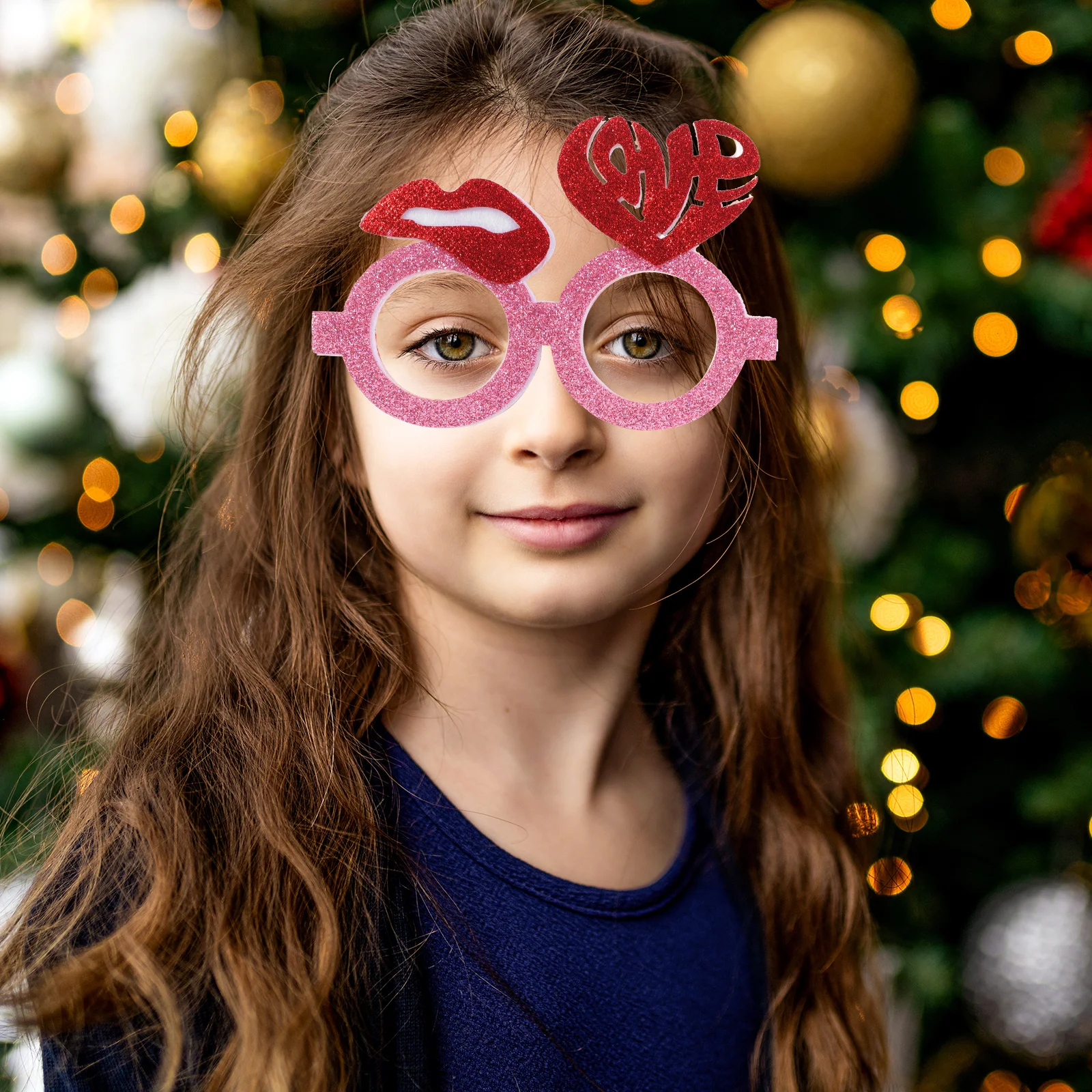 

8Pcs Valentine Eyewear Plastic Glasses Party Decor Break Resistant Lightweight Chic Design Photo Props