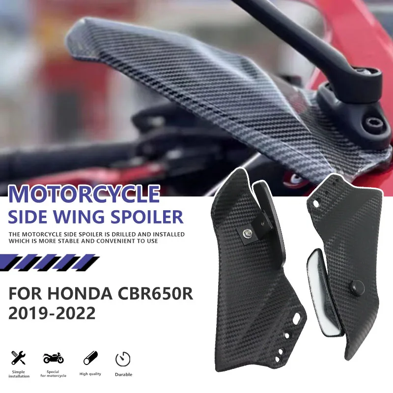 For KAWASAKI NINJA 400 2018-2024 NINJA500 2024 Motorcycle Adjustable Side Wing Adjustable Rearview Mirror Wing Spoiler Fairing