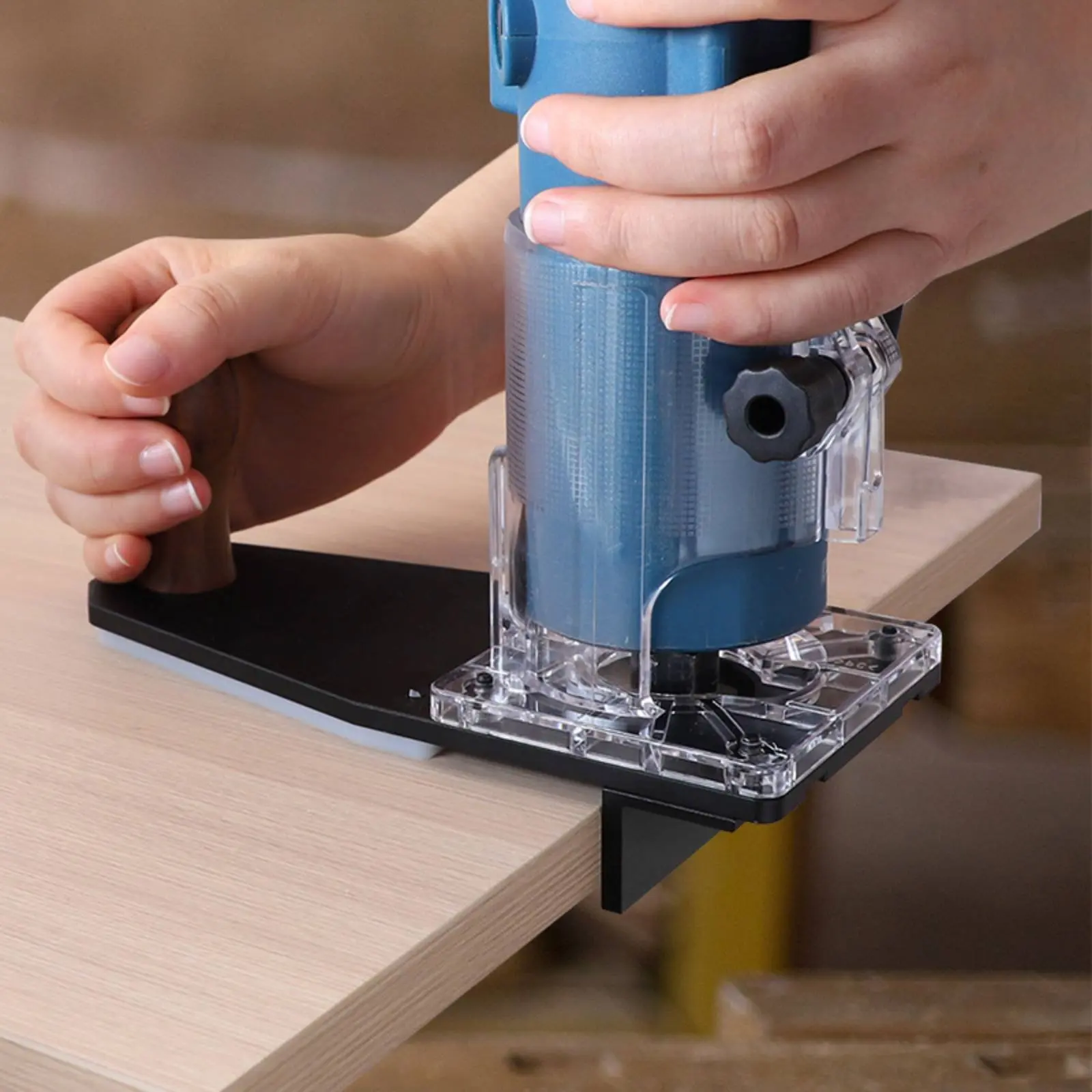 Border Trimming Base Stable Control Round over Router Base Power Tool Accessory Precise Cutting Long-Lasting Construction