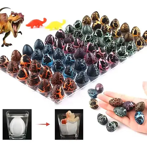 10/10 Pcs Water Raised Eggs Soaked in Water to Hatch Dinosaur Eggs Animal Model Education Children's Water Swelling Toys