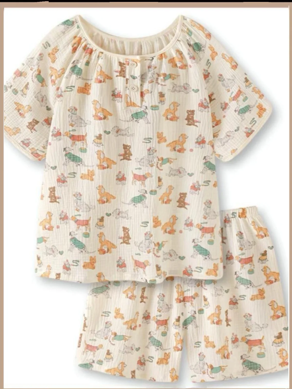 

Повседневная хлопковая ночная рубашка больших размеров с героями мультфильмов, женский комплект домашней одежды ort Sve, круглый костюм из двух предметов Princ Sle Ne