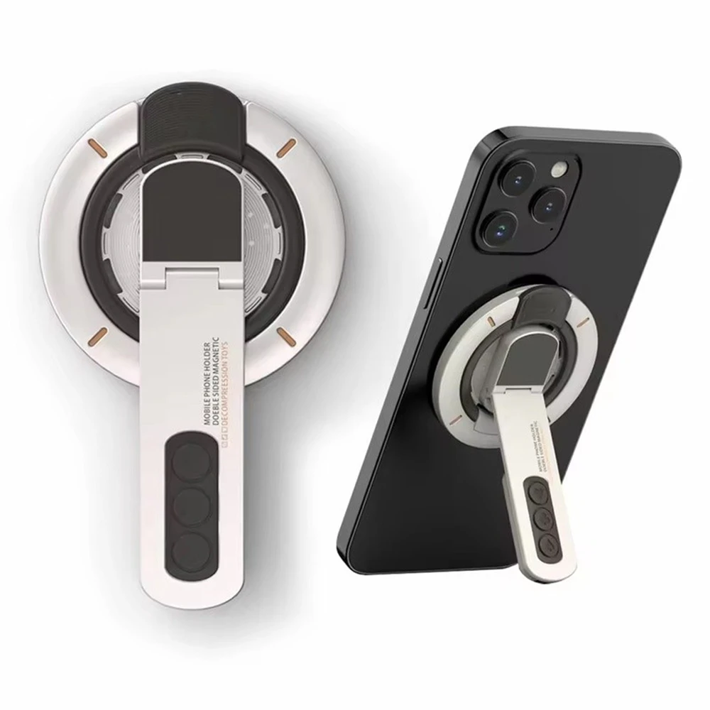 

4-in-1 Magnetic Phone Stand Grip Compatible with MagSafe Detachable 360° Adjustable Phone Stand with Case Opener