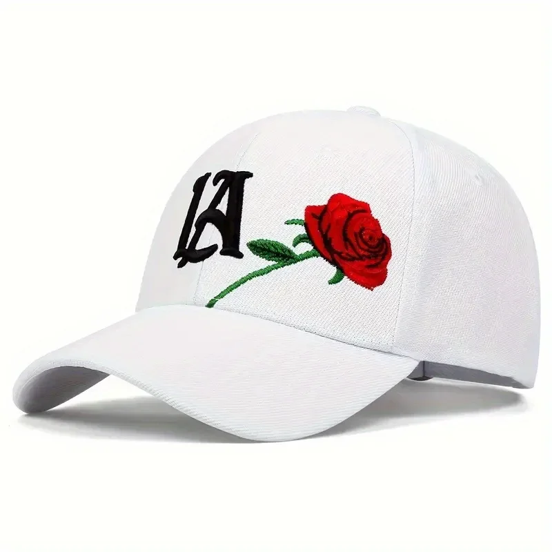 Unisex LA Embroidered Baseball Caps for Men Women Letter Snapback Hip Hop Hat Spring Autumn Outdoor Adjustable Sunscreen Hats