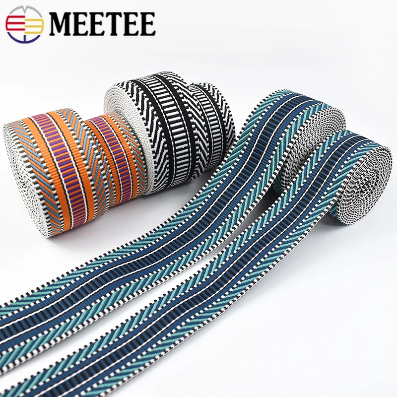 

1-5Meters 38/50mm Ethnic Jacquard Webbing Tape for Bag Strap Backpack Decorative Ribbon Band Sewing Bias Binding Accessories