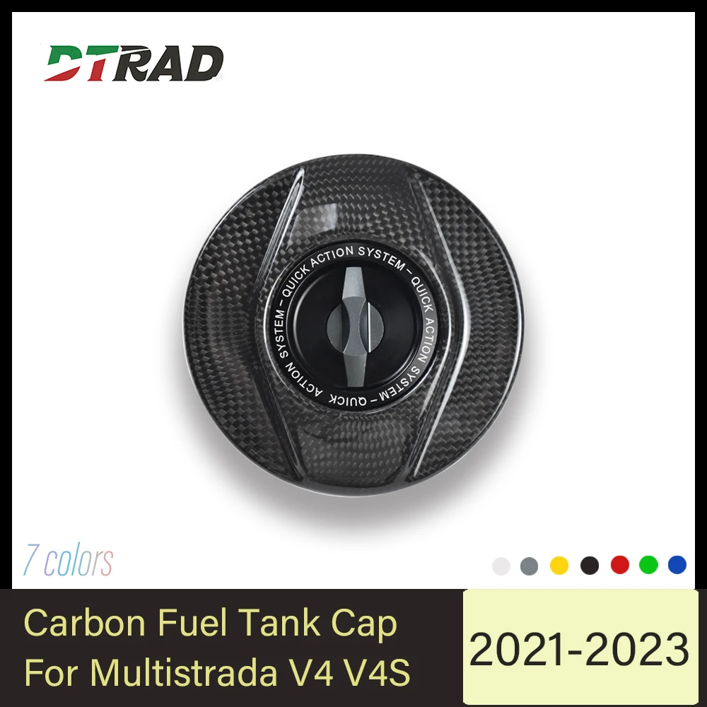 

For Ducati Multistrada V4 V4S 2021-2023 Motorcycle Quick Open Fuel Tank Cap Carbon Fiber Gas Tank Cover Motorcycle Accessory