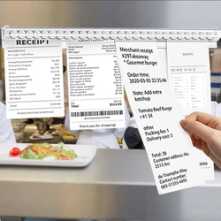 Pvc Kitchen Receipt Holder Durable Clip Takeout Orders & Restaurant Tickets Rack for Office Cafes Pubs