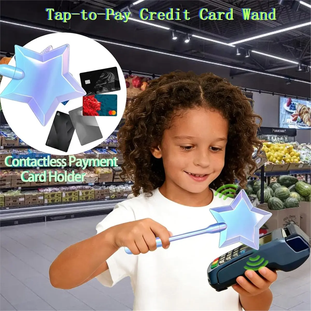 Fashion 3D Printed Wand Tap to Pay Portable Cute Wand Holder Funny Credit Card Holder A