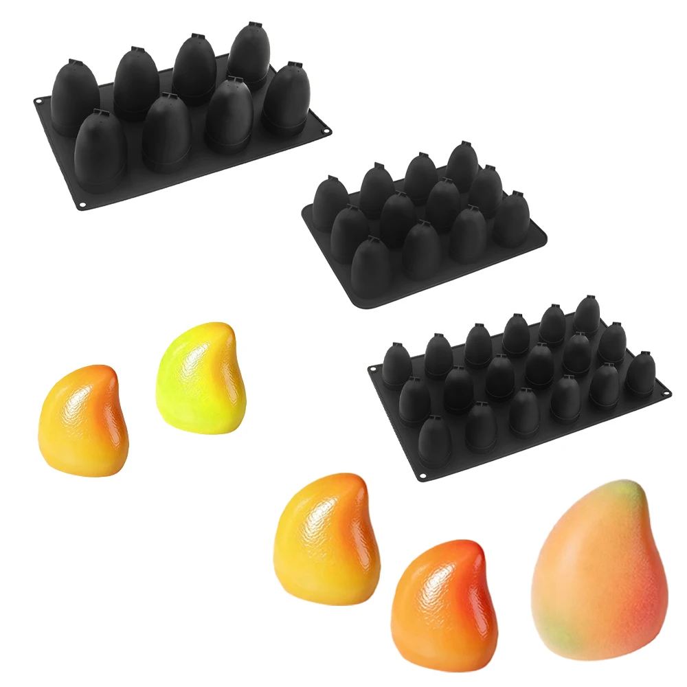 Fruit Mousse Cake Mould 3D Mango Design Food Grade Silicone Cake Molds Kitchen Dessert Baking Tools Party Pastry Bakeware