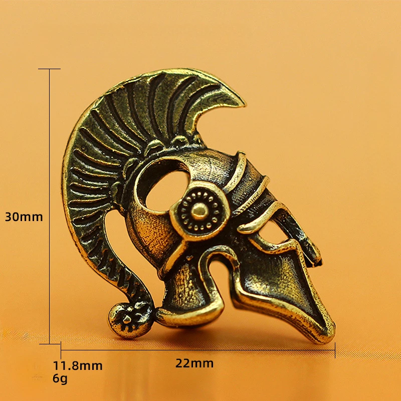 3cm Mini Spartan Helmet Brass Figurine Crafts Desktop Decoration Hot Souvenir Ornament