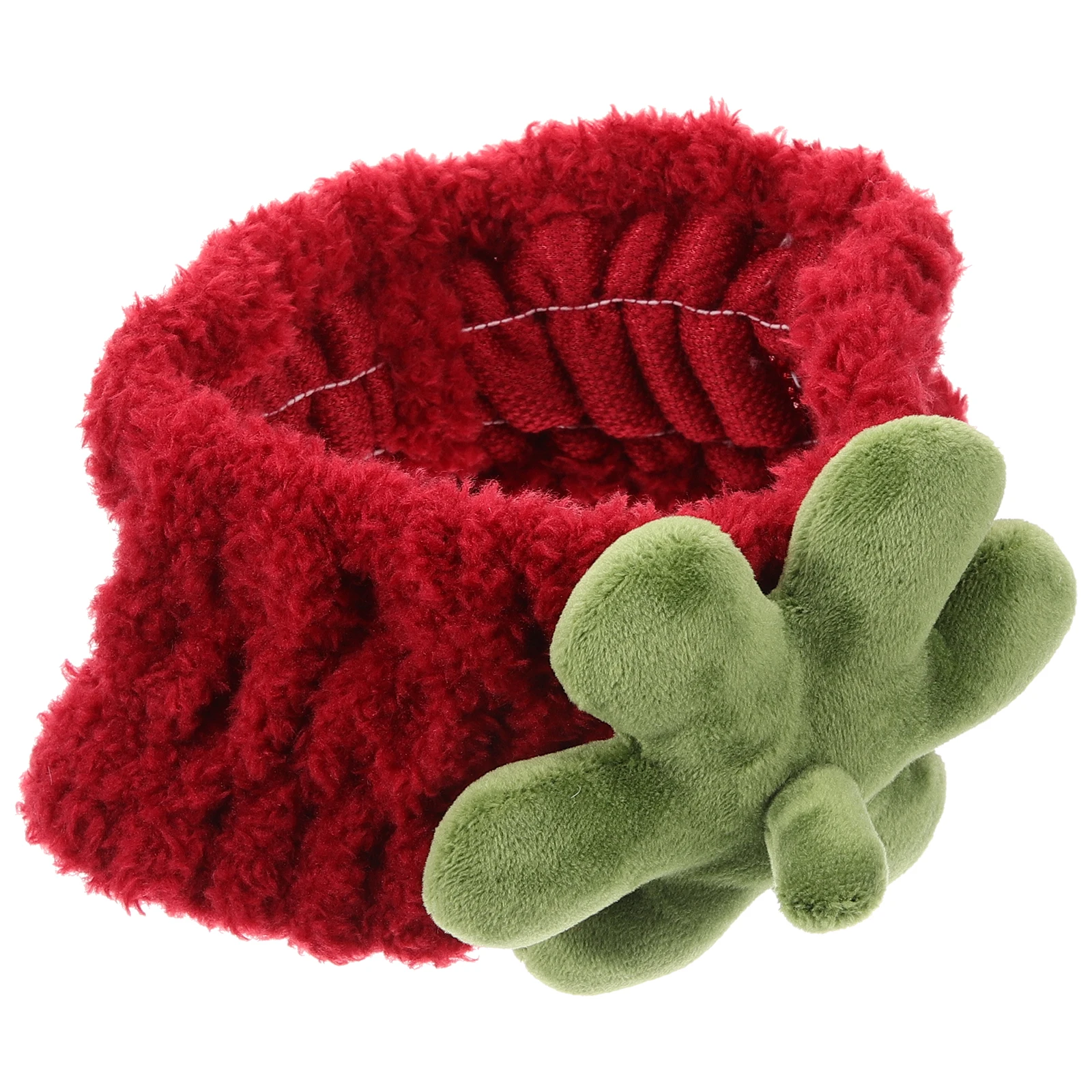

Strawberry Face Wash Headb Hair B for Washing Spa Coral Fleece Makeup Accessories Women Shower Skincare Headb Edge Anti