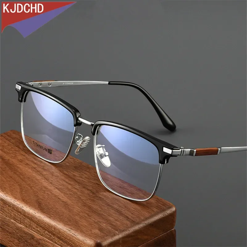 

High Quality Men's and Women's Titanium Glasses Frame 2024 New Design Retro Square Optical Prescription Myopia Glasses Frame