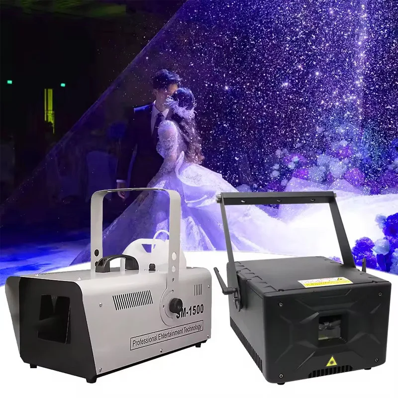 5W 6W 8W 10w 12W RGB DMX Full Color ILDA Animation Laser Light DJ Stage KTV Club Party Wedding Laser Snow Fog Magic Rain Bride