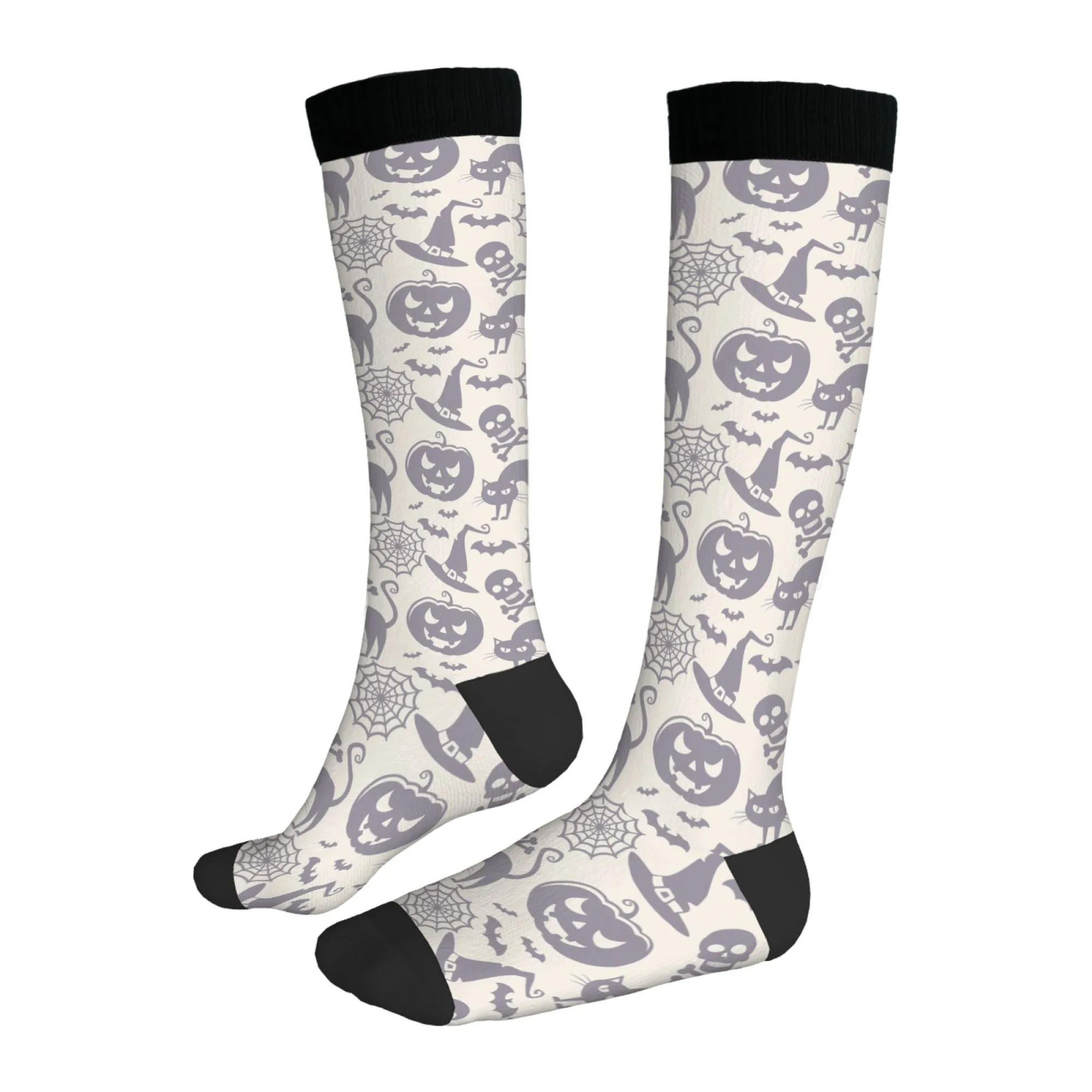 

Men's comfortable warm stockings Halloween theme cartoon print novelty fun women's socks street hip hop trend socks holiday gift