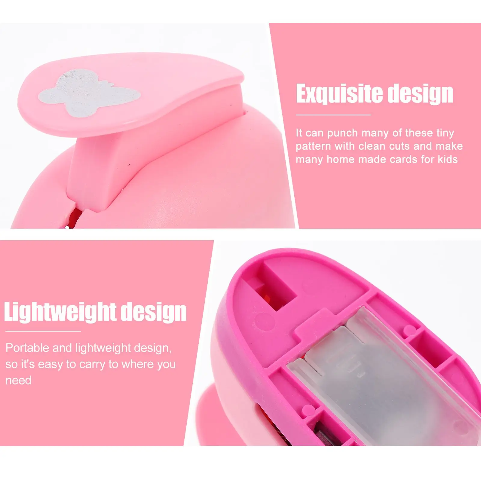 Plastic Paper Punch Craft Tool for Scrapbooking Album Decor Lightweight Portable Embossing Device Child Press DIY Supplies