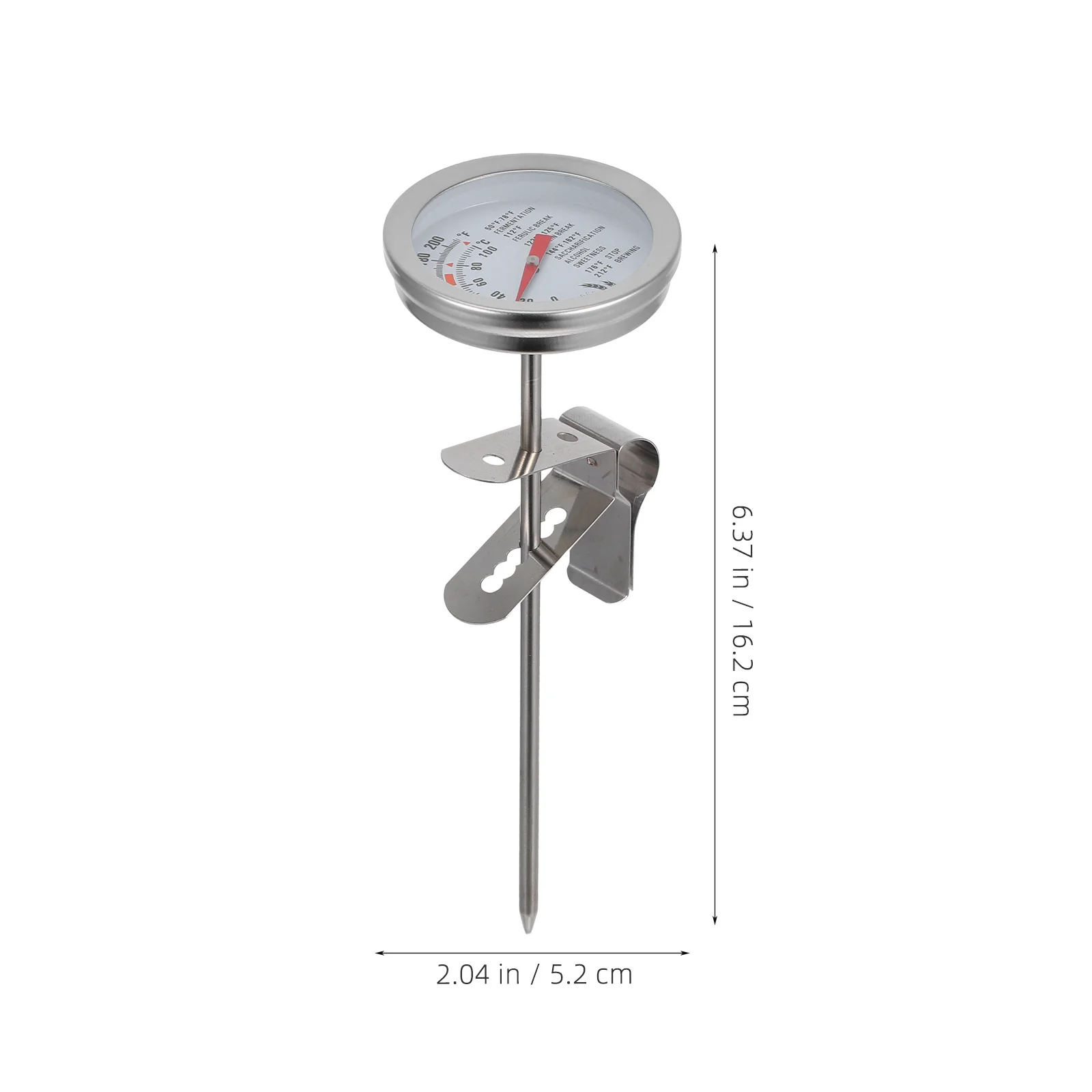 مسبار ميزان حرارة قابل للفصل من الفولاذ المقاوم للصدأ لشاي الماء والحليب، قراءة فورية وسهلة التنظيف، ميزان حرارة الحليب