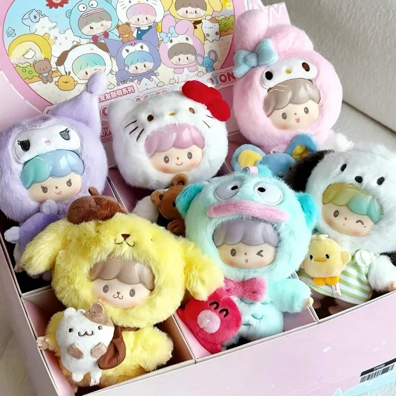 

In Spot Original Zzoton Characters Love-League Buddies Series Vinyl Blind Box Hello Kitty Kuromi Doll Toy Bag Pendant Cute Gifts